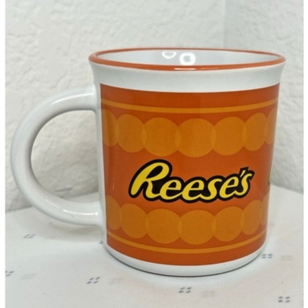 Reeses Orange Peanut Butter Cups Logo Ceramic Coffee Mug Cup‎ Galeria Retro